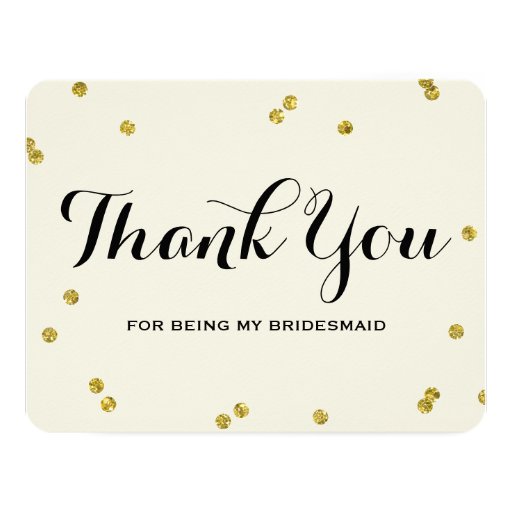 Image of Gold Glitter | Bridesmaid Thank You Cards
