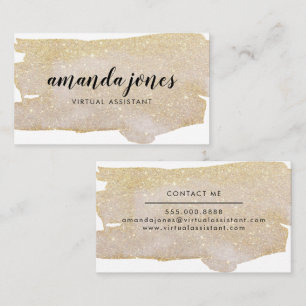 Gold Glitter Business Card