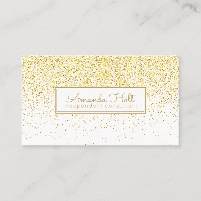 Gold Glitter Business Card (Front)