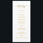 Gold Glitter Calligraphy Wedding Menu Dinner Cards<br><div class="desc">Gold Glitter Calligraphy Wedding Menu Dinner Cards</div>