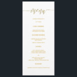 Gold Glitter Calligraphy Wedding Menu Dinner Cards<br><div class="desc">Gold Glitter Calligraphy Wedding Menu Dinner Cards</div>