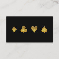 Gold Glitter Casino Gaming Business Card