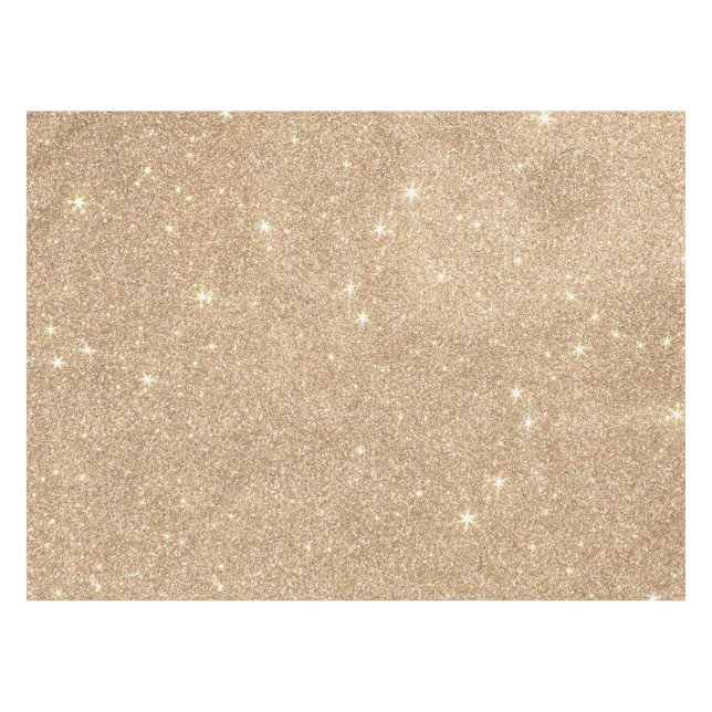 Gold Glitter Chic Glamourous Sparkles Tablecloth (Front (Horizontal))