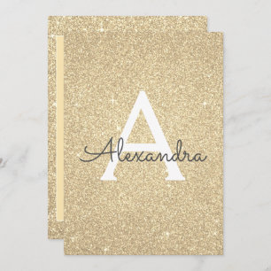 Gold Glitter Class of 2019 Graduation Party Invitation