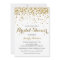Gold Glitter Confetti Bridal Shower Invitation