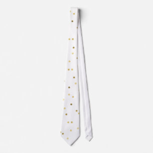 Gold Glitter Confetti Dot Polka Nail Pattern Tie