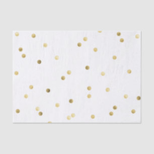 Gold Glitter Confetti Dot Polka Nail Tissue Paper