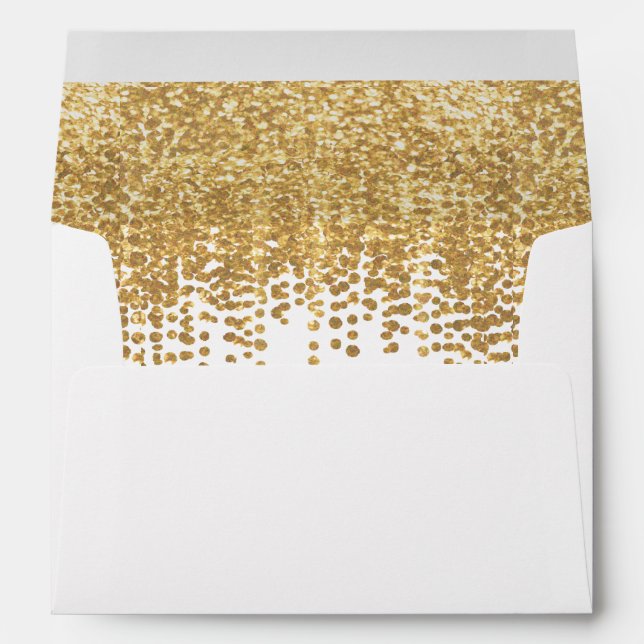 Gold Glitter Confetti Envelopes (Back (Bottom))