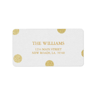 Gold Glitter Confetti Mailing Labels