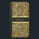 Gold Glitter Confetti Print Samsung Galaxy S5 Wallet Case<br><div class="desc">iPhone Wallet. (NOTE: Not actual glitter..all zazzle products are prints) ⭐This Product is 100% Customisable. Graphics and / or text can be deleted, moved, resized, changed around, rotated, etc... 99% of my designs in my store are done in layers. This makes it easy for you to resize and move the...</div>