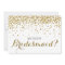 Gold Glitter Confetti Will you be my Bridesmaid