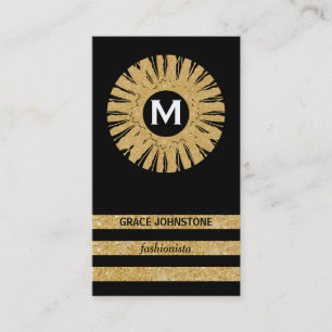 Gold Glitter Contemporary Business Card