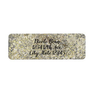 Gold Glitter Crackle Modern Chic Glam Sparkle