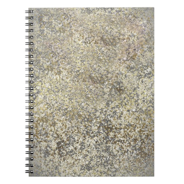 Gold Glitter Crackle Modern Chic Glam Sparkle Notebook (Front)
