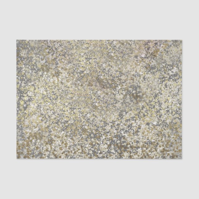 Gold Glitter Crackle Modern Chic Glam Sparkle Tissue Paper (Front)
