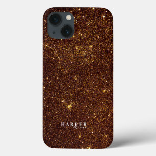 Gold Glitter Custom Name Case-Mate iPhone Case