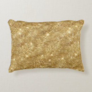 Gold Glitter Decorative Cushion