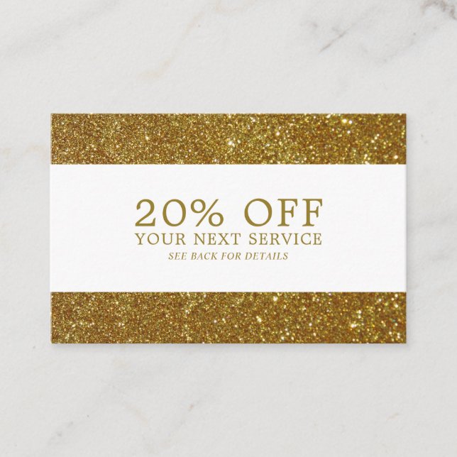 Gold Glitter - Discount Voucher (Front)