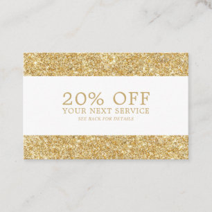 Gold Glitter - Discount Voucher Card