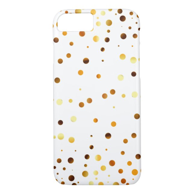 Gold Glitter Dots Clear Case-Mate iPhone Case (Back)