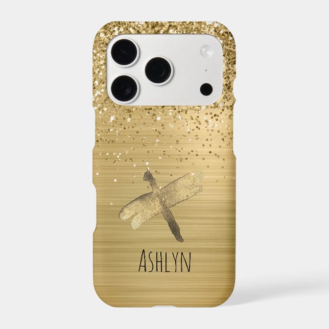 Gold Glitter Dragonfly (Back)