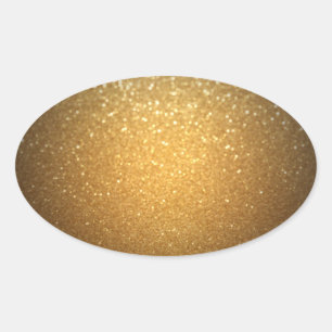 Gold Glitter Elegant Blank Template Add Your Text Oval Sticker