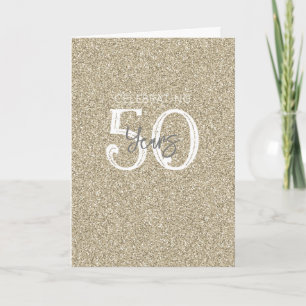Gold Glitter Elegant Celebrating 50 Years Chic Card
