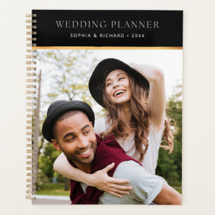 Gold Glitter Elegant Custom Photo Wedding Planner