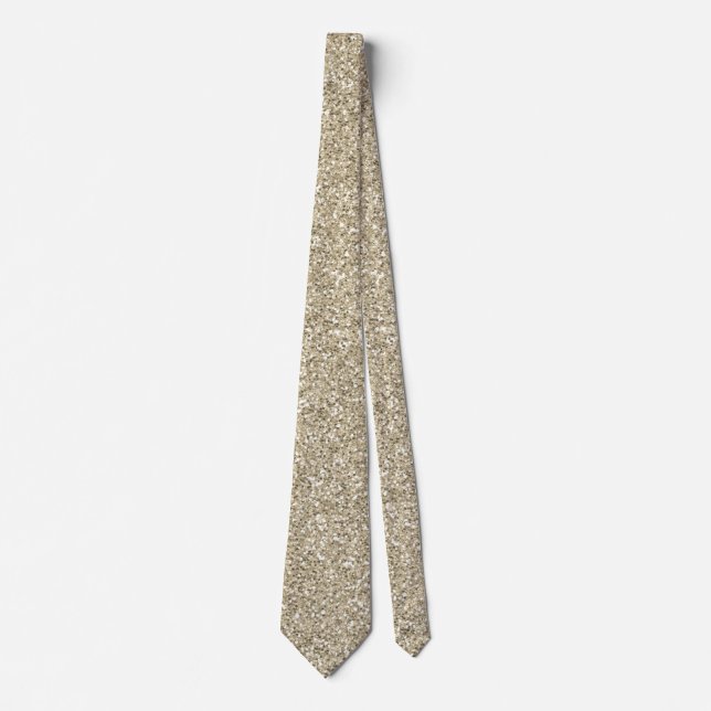 Gold Glitter Elegant Luxury Chic Formal Occasion Tie (Front)