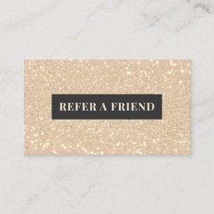 Gold Glitter Elegant Luxury Modern Referral Card