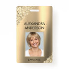 Gold Glitter Employee Name Photo Corporate