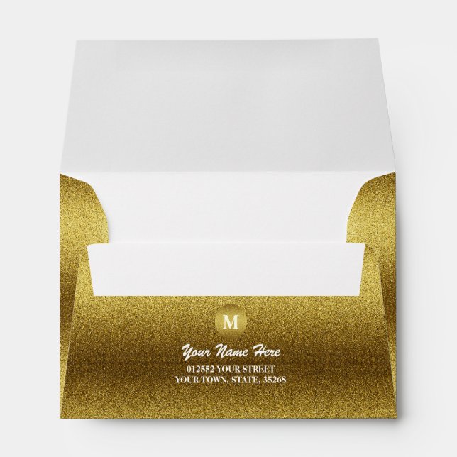 Gold Glitter Envelope (Back (Bottom))