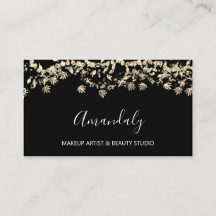 Gold Glitter Event Planner Beauty Shop Confetti Business Card