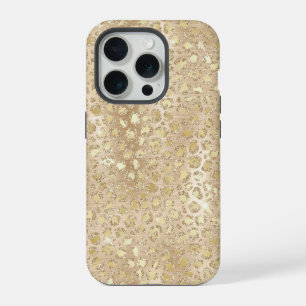 Gold Glitter Fancy Cheetah Pattern  iPhone 15 Pro Case