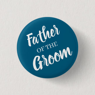 Gold Glitter father of groom wedding  Button
