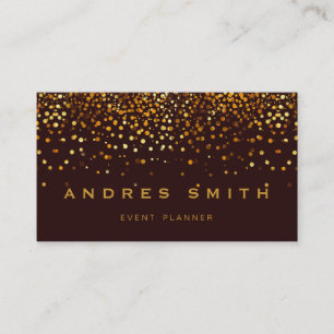 Gold Glitter Faux Foil Confetti Business Card