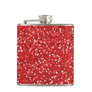 Gold Glitter Faux Foil Confetti Hip Flask