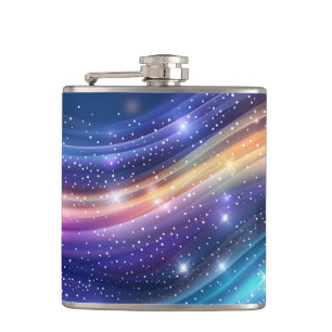 Gold Glitter Faux Foil Confetti Hip Flask