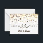 Gold Glitter Faux Foil Wedding Advice Card<br><div class="desc">This is Blank Elegant Gold Glitter Faux Foil Wedding Advice Card  Business Card. This card featuring is gold glitter. It is perfect as wedding place cards,  business cards and more. Click on the customise it button to personalise the design.</div>