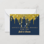 Gold Glitter Faux Foil Wedding Advice Card<br><div class="desc">This is Blank Elegant Gold Glitter Faux Foil Wedding Advice Card  Business Card. This card featuring is gold glitter. It is perfect as wedding place cards,  business cards and more. Click on the customise it button to personalise the design.</div>