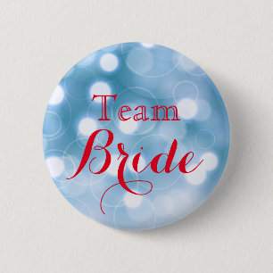 Gold Glitter Faux Foil Wedding Team Bride Pinback 6 Cm Round Badge
