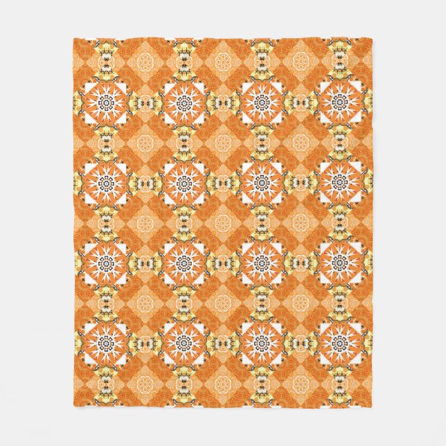 Gold Glitter Fishnet: Sparkling Seamless Fleece Blanket (Front)