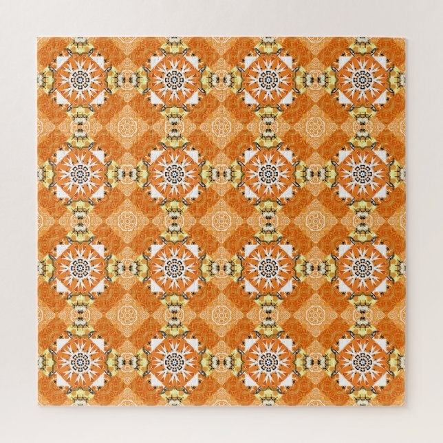 Gold Glitter Fishnet: Sparkling Seamless Jigsaw Puzzle (Vertical)