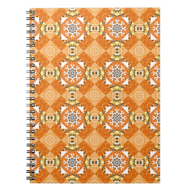 Gold Glitter Fishnet: Sparkling Seamless Notebook (Front)