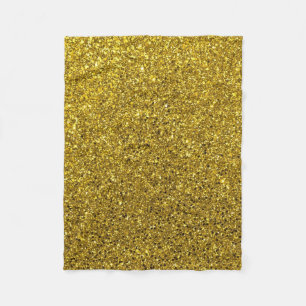 Gold Glitter Fleece Blanket