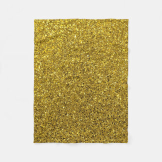 Gold Glitter Fleece Blanket