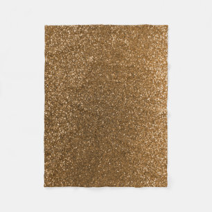 Gold glitter fleece blanket