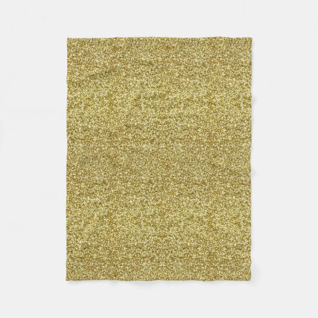 Gold Glitter Fleece Blanket (Front)