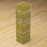 Gold Glitter Floral Pattern Wine Box<br><div class="desc">Trendy and chic gold glitter personalised wine box. Great for holiday gift giving.</div>