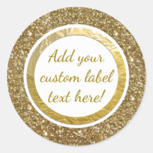 Gold Glitter Foil Print Custom Craft Favour Weddin